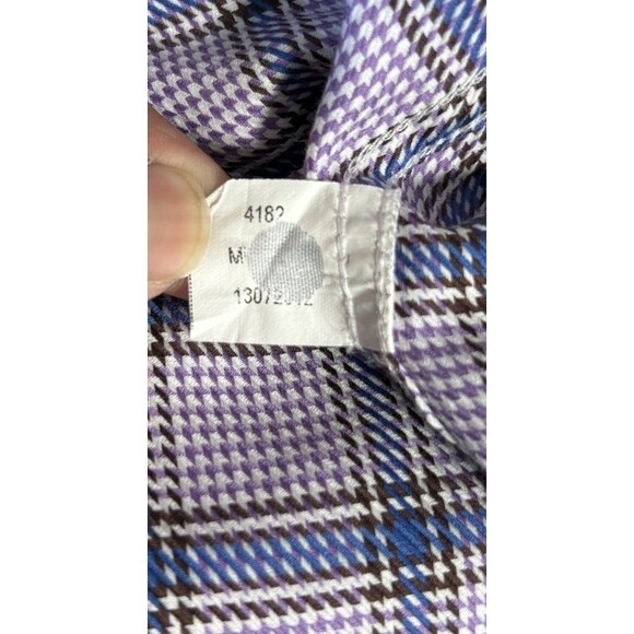 Peter Millar Men's Nanoluxe Easy Care Button-Down Long Sleeve Size Large Purple - Picture 11 of 13